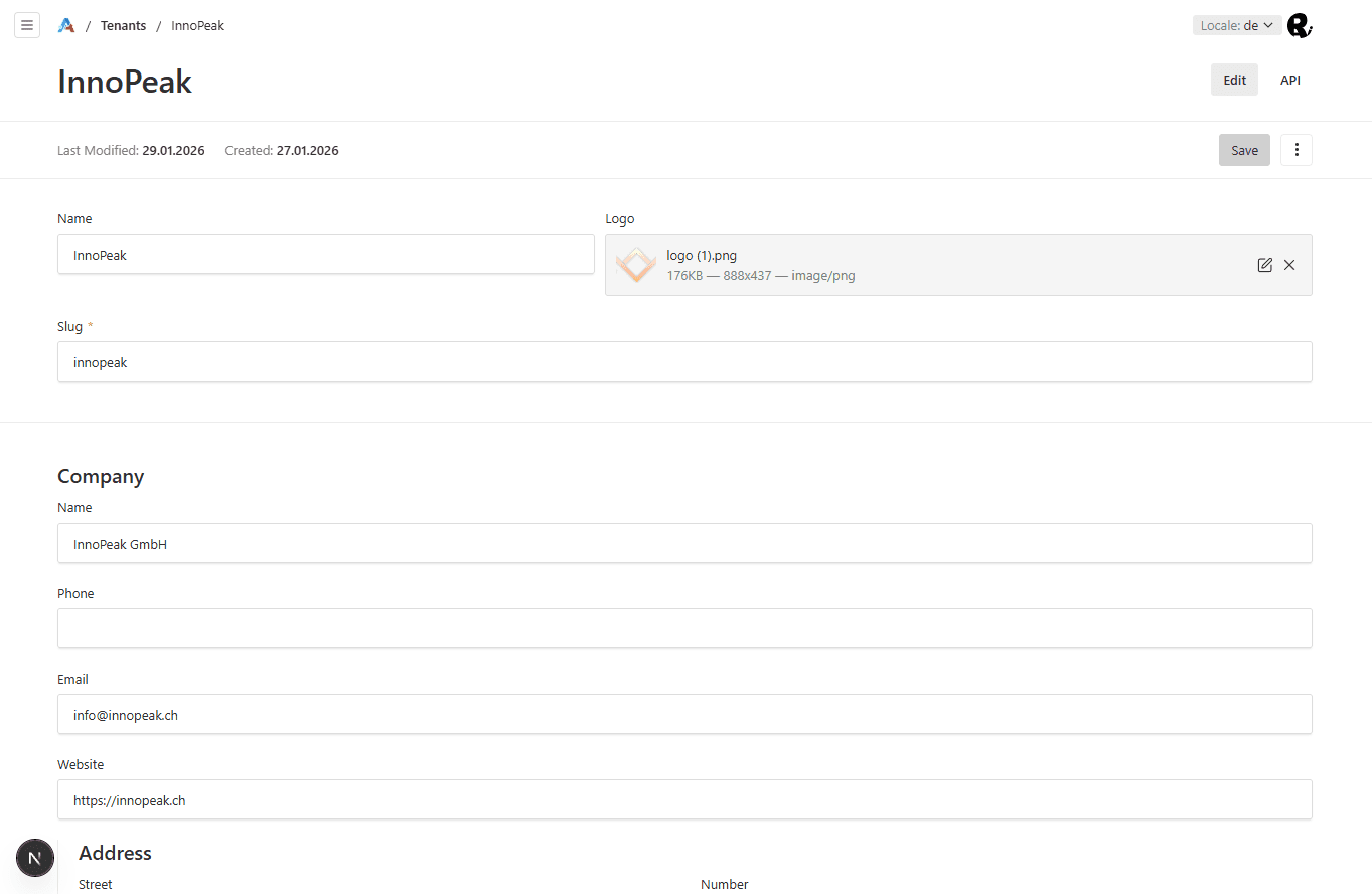 Mandanten-Einstellungen
